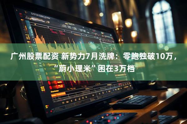 广州股票配资 新势力7月洗牌：零跑独破10万，“蔚小理米”困在3万档